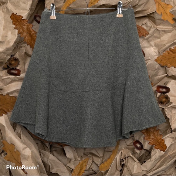 Madewell Atelier Gray Wool Blend Skirt - Picture 15 of 15